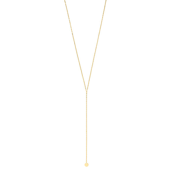 Y-Halskette Little Shiny Plate, 18 Karat Gelbgold vergoldet Bild 3 Y-Halskette Little Shiny Plate, 18 Karat Gelbgold vergoldet Bild 3