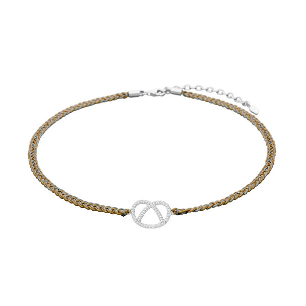Choker Brezn mit Zirkonia, 925 Sterlingsilber, Nude Bild 2