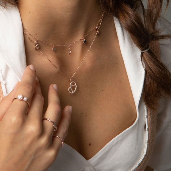 Halskette Brezn Charm, 18 Karat Rosegold vergoldet Bild 3