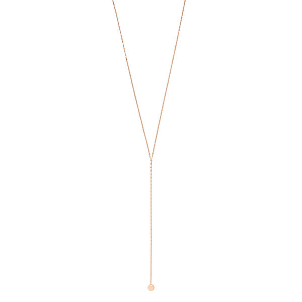 Y-Halskette Little Shiny Plate, 18 Karat Rosegold vergoldet Bild 3 Y-Halskette Little Shiny Plate, 18 Karat Rosegold vergoldet Bild 3