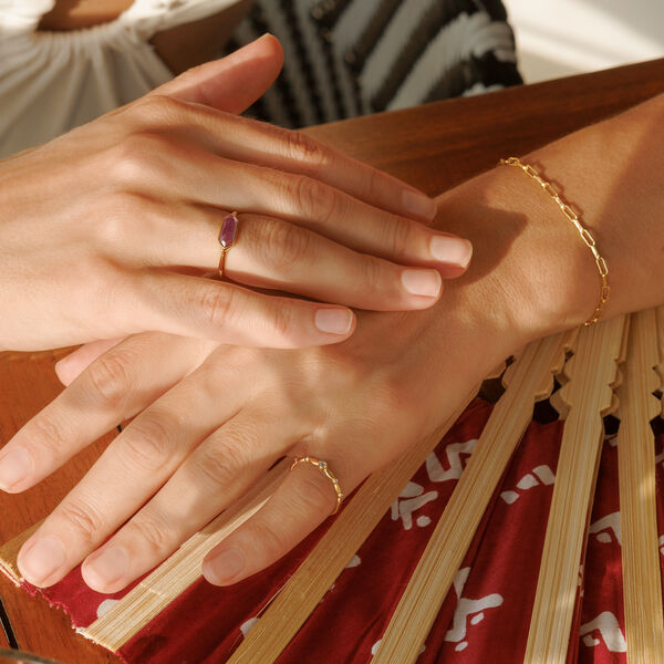 Silber Ring, CUBE, Grner Achat, Rosegold 