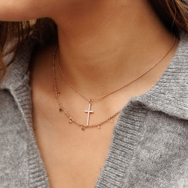 Halskette Labradorit Stars, 18 K Rosegold vergoldet Bild 3