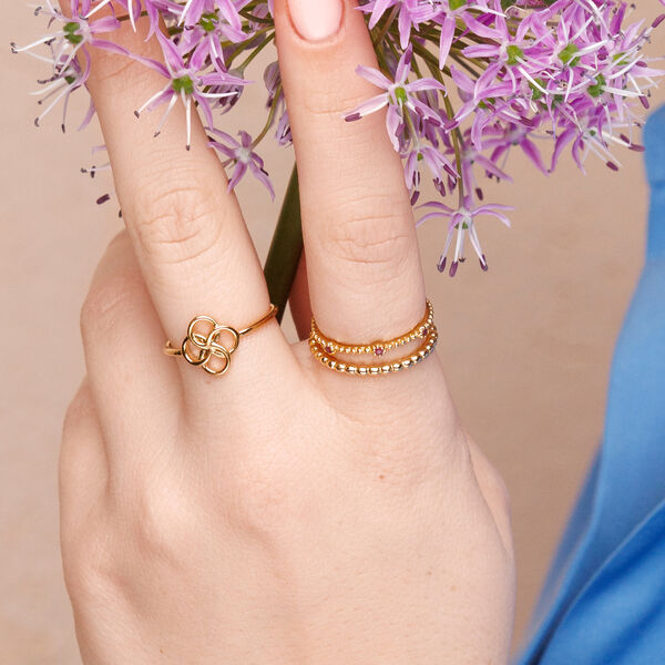 Ring Clover Charm, 18 K Rosegold vergoldet Bild 4