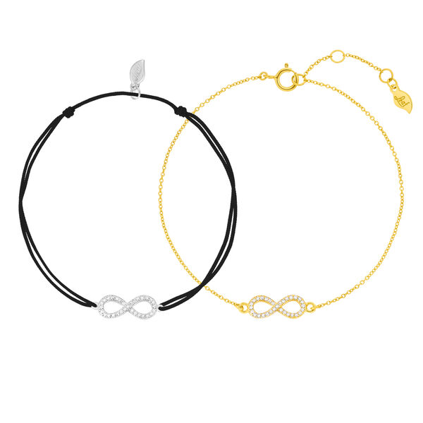 Partner Armb�nder, INFINITY, Diamanten, 18 Karat Wei�gold & Gelbgold Bild 3