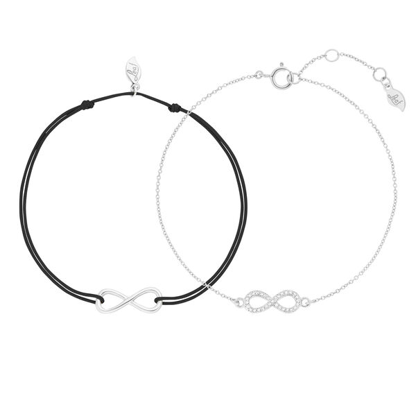 Partner Armb�nder, INFINITY, Diamanten, 14 & 18 Karat Wei�gold Bild 3