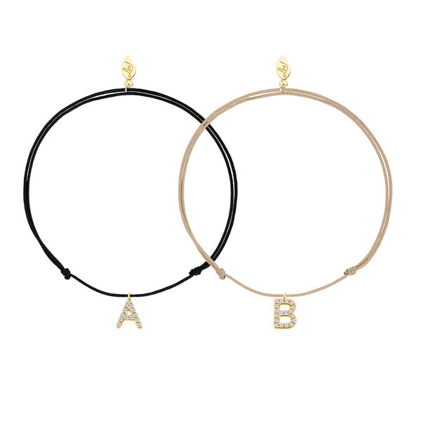 Partner Armbnder, LETTER CHARM, 14 Karat Gelbgold Bild 3