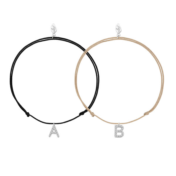 Partner Armbnder, LETTER CHARM, 14 Karat Weigold Bild 3