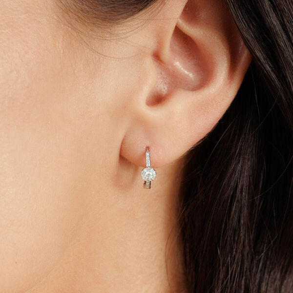 Creolen Pave II, 14 Karat Rosegold Bild 4
