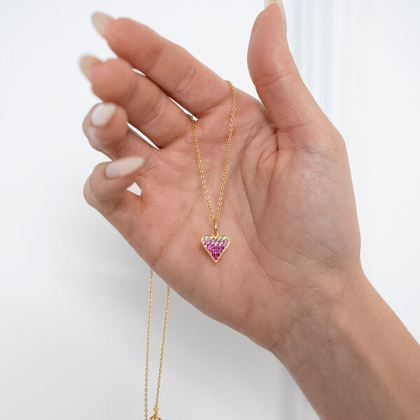 Halskette Pink Valentine, 18 K Gelbgold vergoldet Bild 5