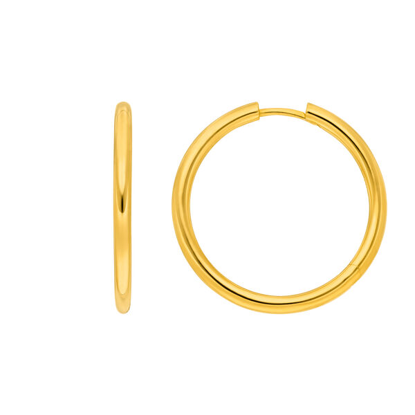 Klappcreolen Basic BOLD, 30 mm, 18 K Gelbgold vergoldet Bild 3