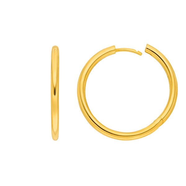 Klappcreolen Basic BOLD, 30 mm, 18 K Gelbgold vergoldet Bild 4