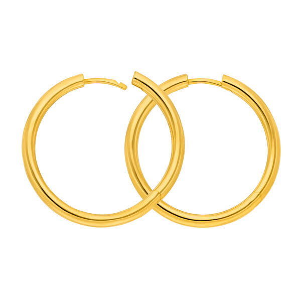 Klappcreolen Basic BOLD, 30 mm, 18 K Gelbgold vergoldet Bild 5