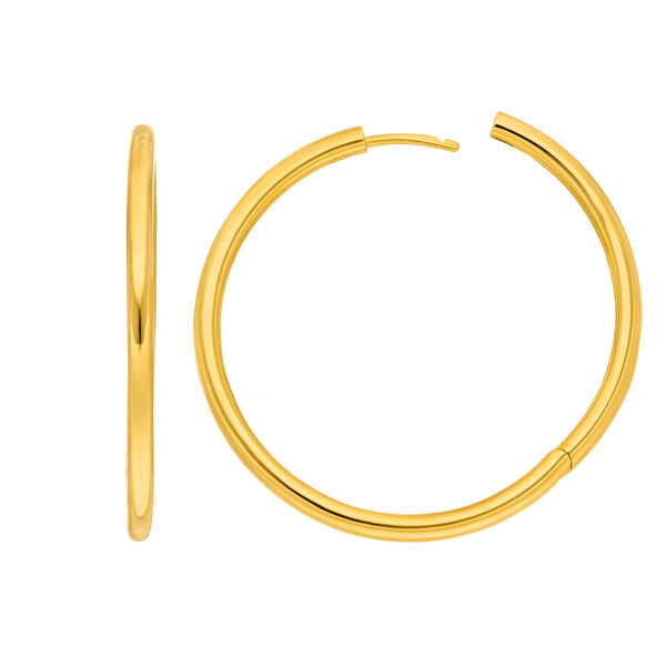 Klappcreolen Basic BOLD, 40 mm, 18 K Gelbgold vergoldet Bild 4