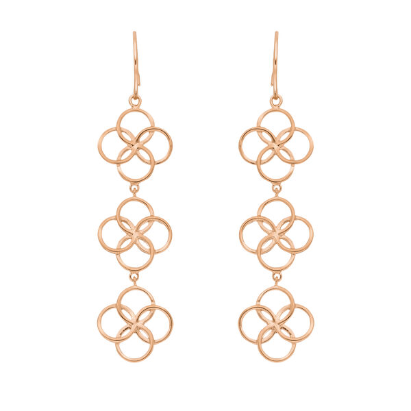 Ohrhnger Clover Charm, 18 K Rosegold vergoldet Bild 2