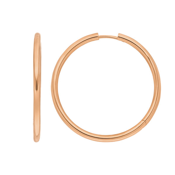 Klappcreolen Basic BOLD, 40 mm, 18 K Rosegold vergoldet Bild 3