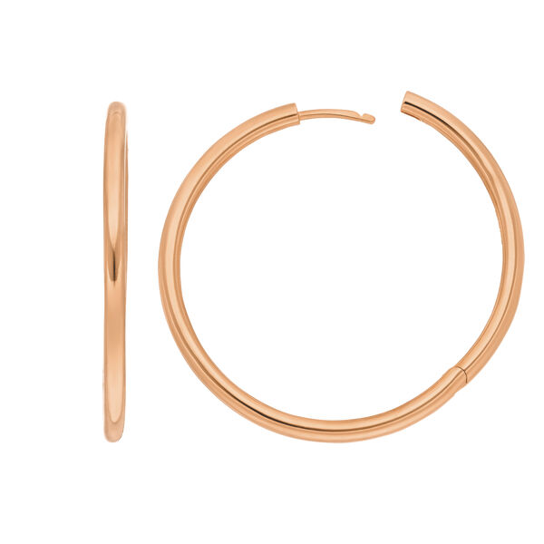 Klappcreolen Basic BOLD, 40 mm, 18 K Rosegold vergoldet Bild 4