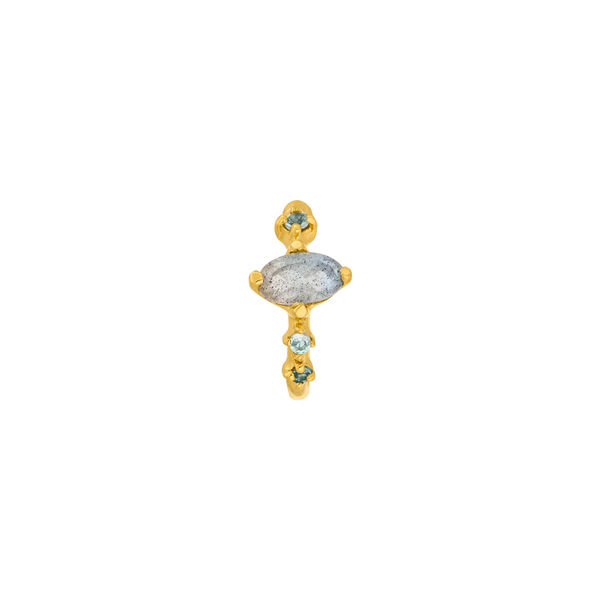 Silber Earcuff Gorgeous Gems, Labradorit, Gelbgold Bild 2