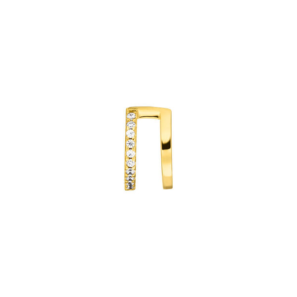 Earcuff Double Line, Zirkonia, 18 K Gelbgold vergoldet Bild 2