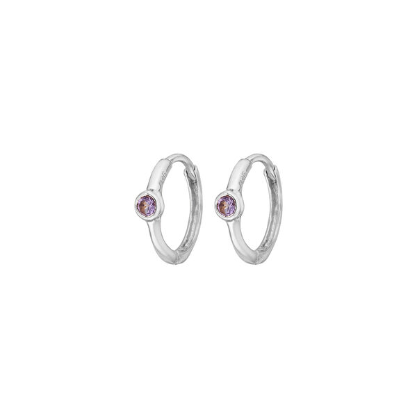 Creole One Gem, Amethyst, 925 Sterlingsilber Bild 2