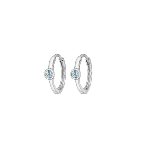 Creole One Gem, Blauer Topas, 925 Sterlingsilber Bild 2