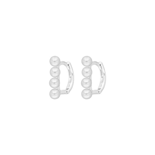 Mini-Klappcreole Pearls, 925 Sterlingsilber Bild 2