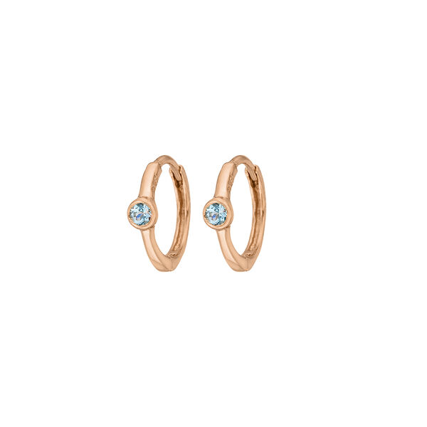 Creole One Gem, Blauer Topas, 18 K Rosegold vergoldet Bild 2