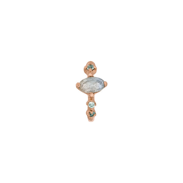Silber Earcuff Gorgeous Gems, Labradorit, Rosegold Bild 2