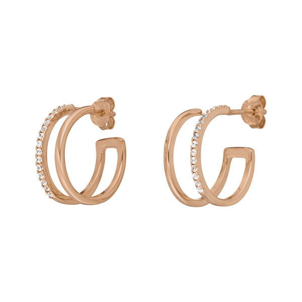 Creole Double Line, Zirkonia, 18 K Rosegold vergoldet Bild 3