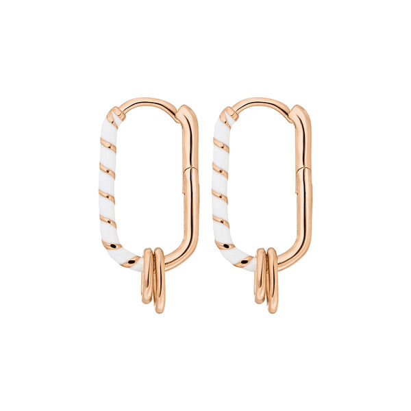 Silber Creole, Rosegold, Neon Twist Bild 2