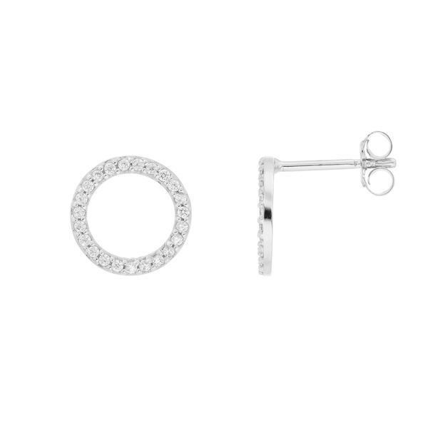 Ohrstecker Circle Of Life mit Zirkonia, 925 Sterlingsilber Bild 2