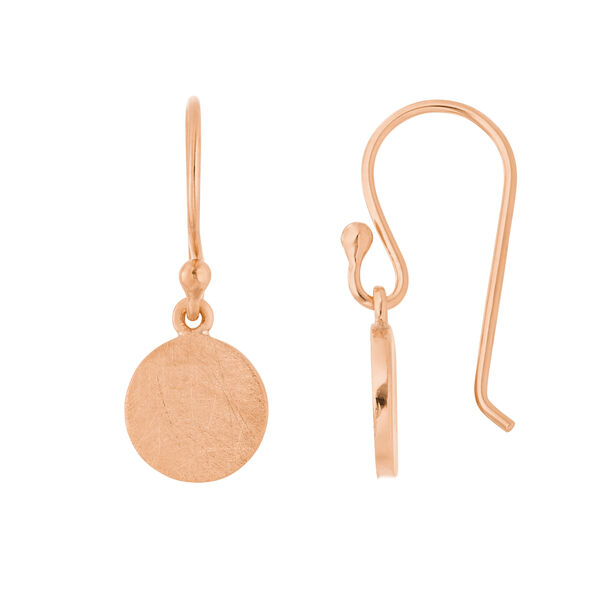 Ohrhnger Plttchen klein, 18 K Rosegold vergoldet Bild 2