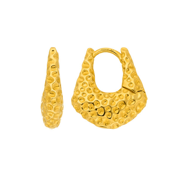 Creolen BOLD Dots, 18 K Gelbgold vergoldet Bild 3