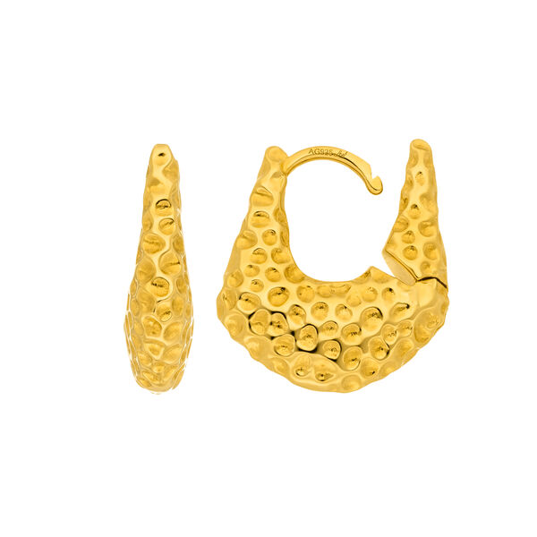 Creolen BOLD Dots, 18 K Gelbgold vergoldet Bild 4