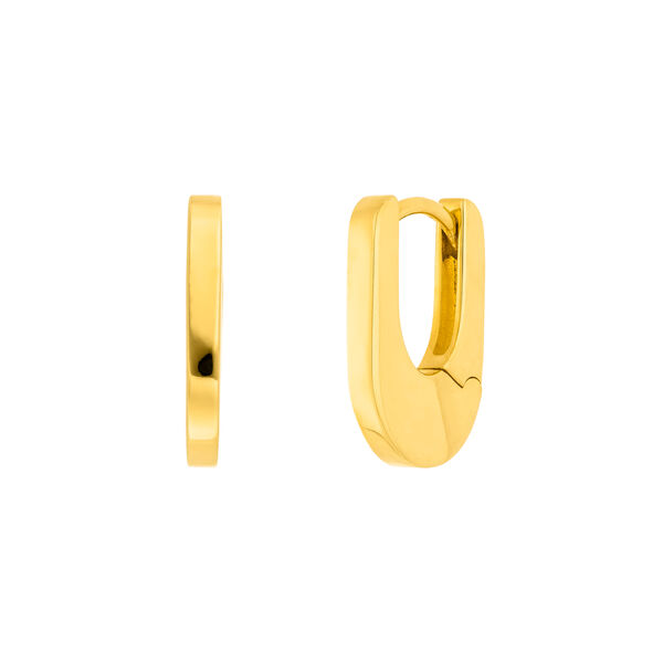 Creolen HUGGIE Oval, 18 K Gelbgold vergoldet Bild 3