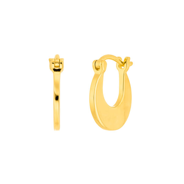 Creolen HUGGIE Round, 18 K Gelbgold vergoldet Bild 3