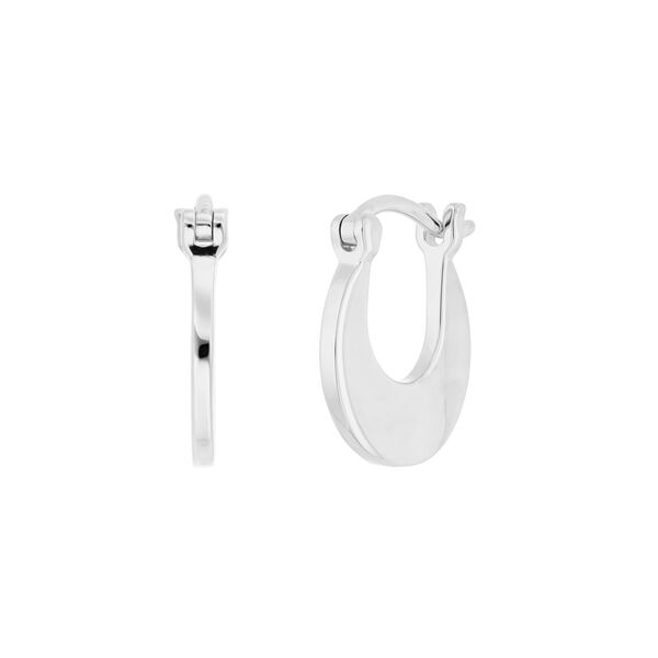 Creolen HUGGIE Round, 925 Sterlingsilber Bild 3