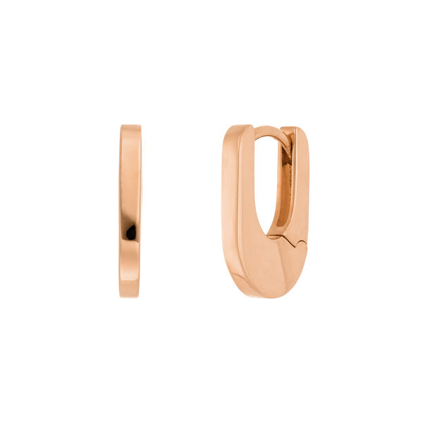 Creolen HUGGIE Oval, 18 K Rosegold vergoldet Bild 3