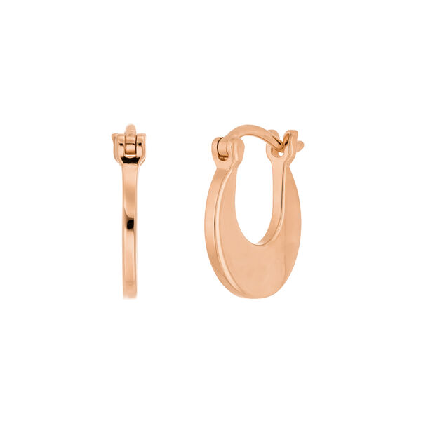 Creolen HUGGIE Round, 18 K Rosegold vergoldet Bild 3