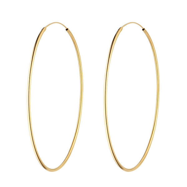 Creolen Pure, 70mm, 18 K Gelbgold vergoldet Bild 3