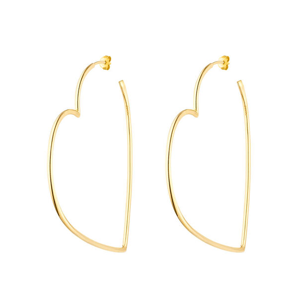 Creole Herz, 60mm, 18K Gelbgold vergoldet Bild 3