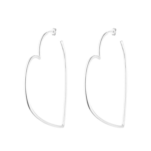Creole Herz, 60mm, 925 Sterlingsilber Bild 3