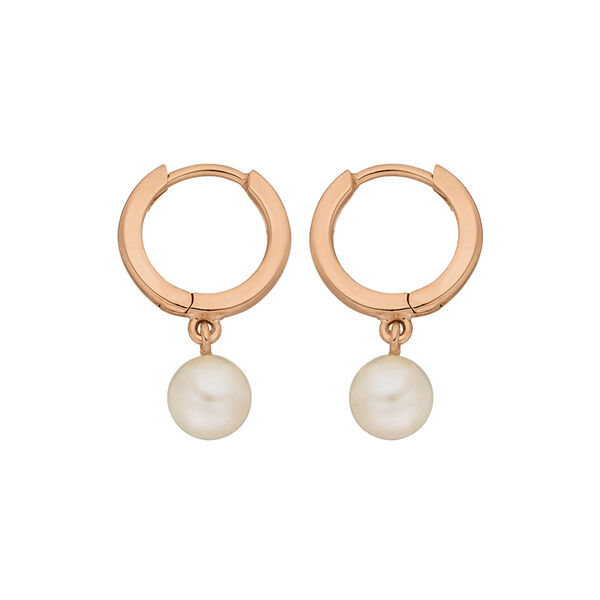 Creolen PEARLS, 18 K Rosegold vergoldet Bild 3