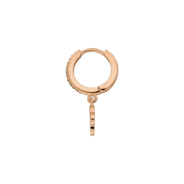 Single Creole CLOVER/Zirkonia, 18 K Rosegold vergoldet Bild 3