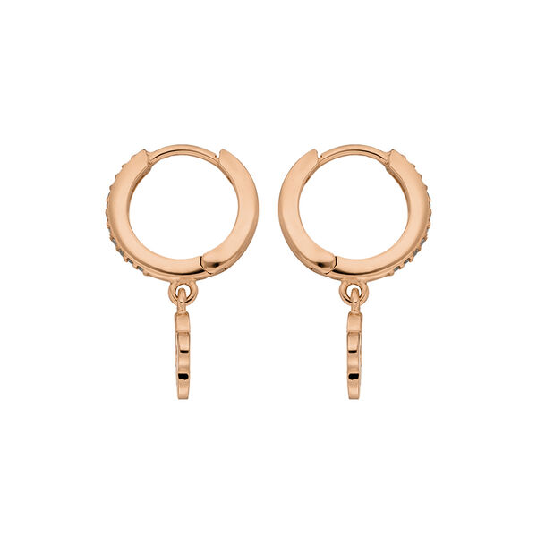 Creolen CLOVER/Zirkonia, 18 K Rosegold vergoldet Bild 3