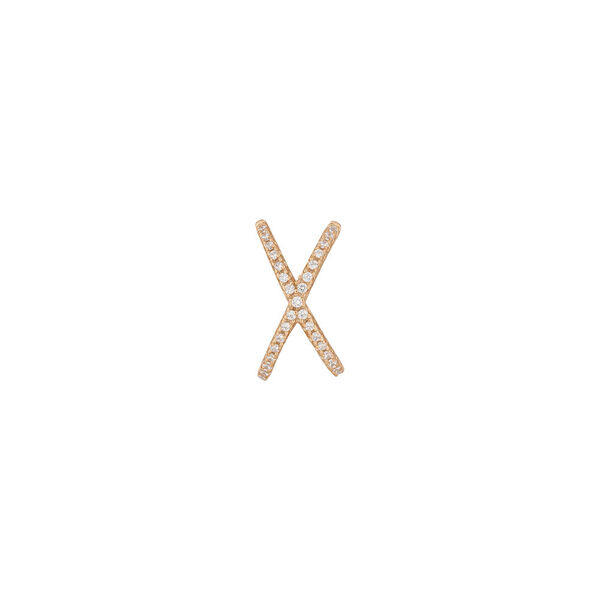 Earcuff Cross CZ, 18 K Rosegold vergoldet Bild 3