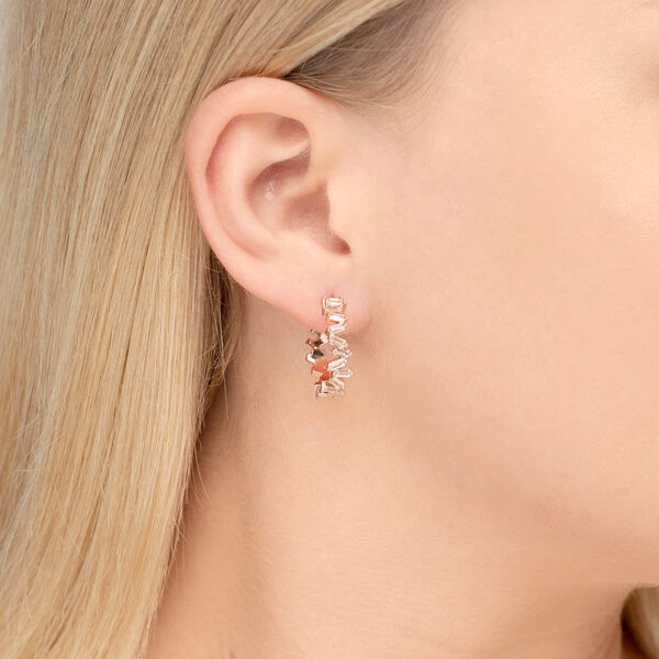 Creole ICE CUBE, Zirkonia, 18 K Rosegold vergoldet Bild 2