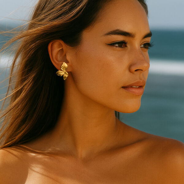 Ohrstecker ALOHA, 18 K Gelbgold vergoldet Bild 2