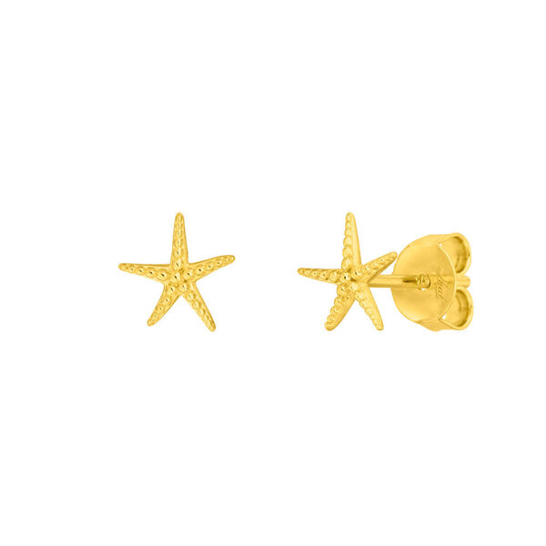 Ohrstecker Seestern, 18 K Gelbgold vergoldet Bild 3