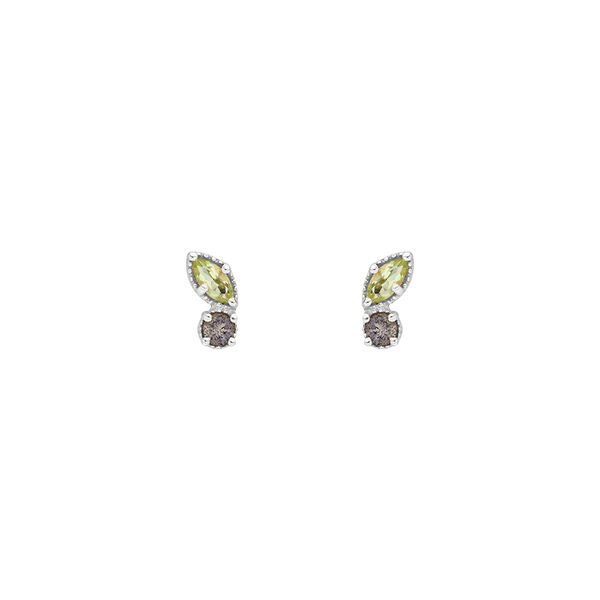 Ohrstecker Two Gems, Peridot, 925 Sterlingsilber Bild 2