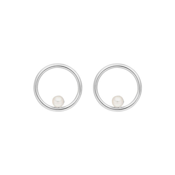Ohrstecker Circle mit Perle, 925 Sterlingsilber Bild 2